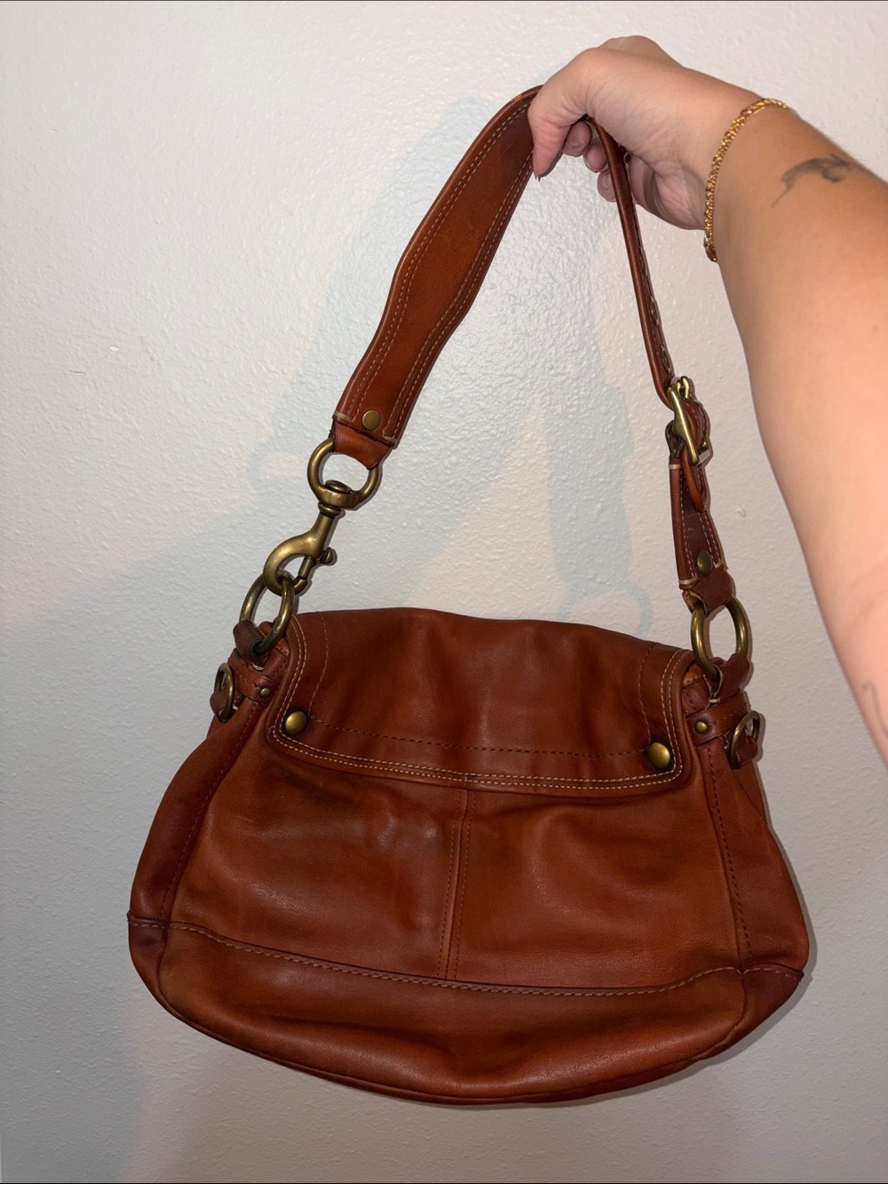 Coach 65th Anniversary Legacy Ali Flap Shoulder Bag Whiskey Vachetta 11134 - Picture 9 of 9